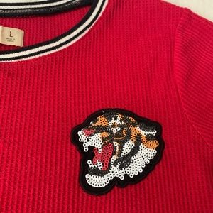 Hollister red crop top